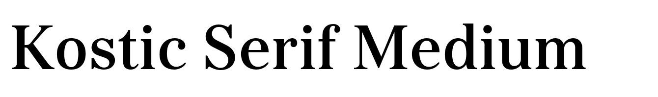 Kostic Serif Medium